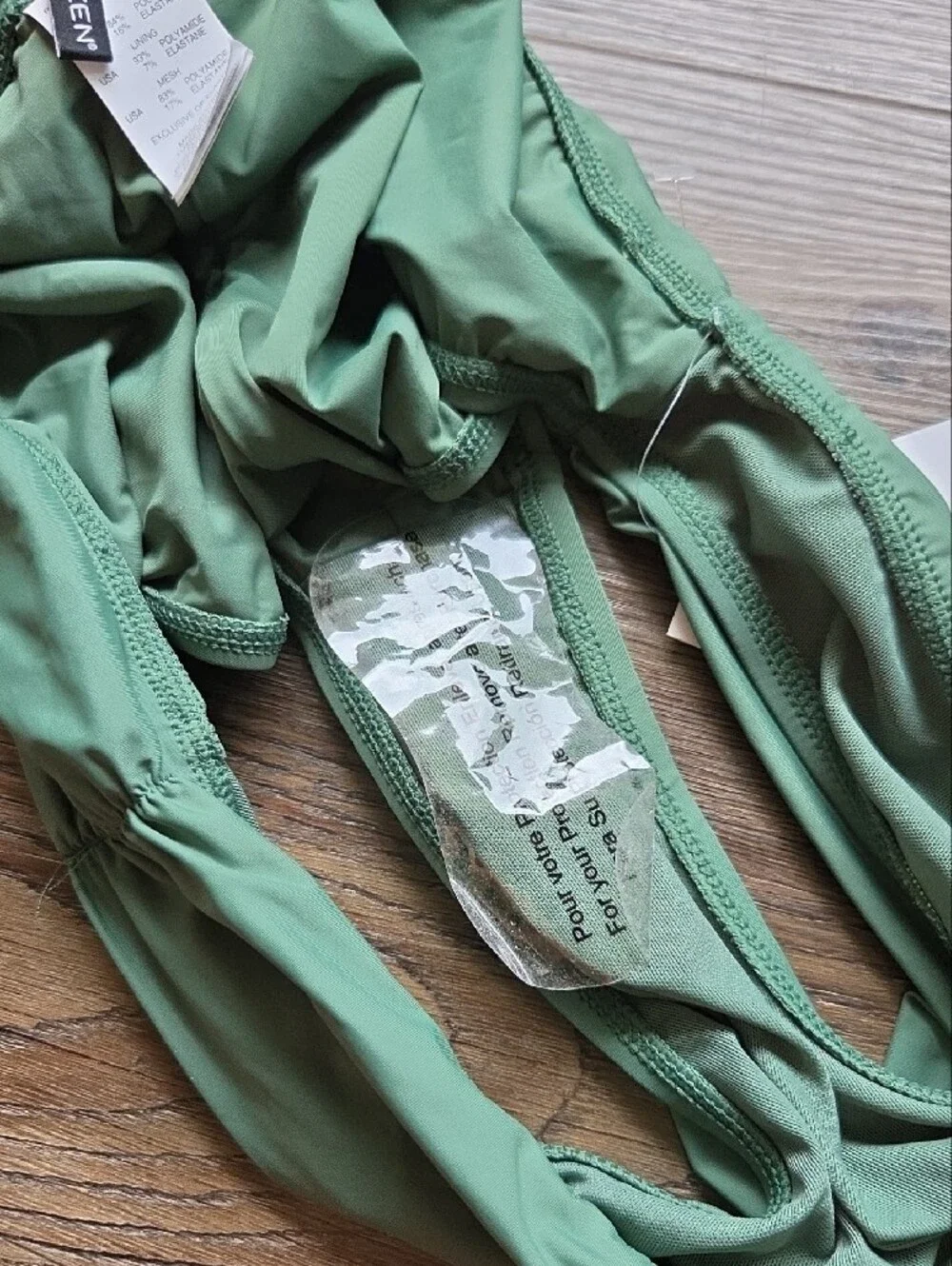 Nwt Jantzen Green Fold-Over Bikini Bottom Size 14